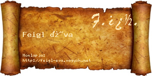 Feigl Éva névjegykártya