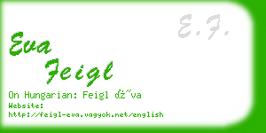 eva feigl business card